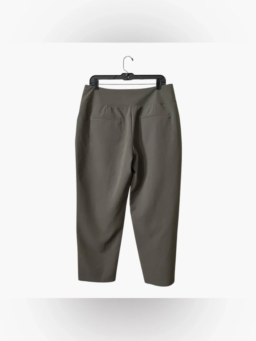 Athleta Endless High Rise Pant Women's Size 14P Olive Green Pull On Zip Pockets - Picture 3 of 6